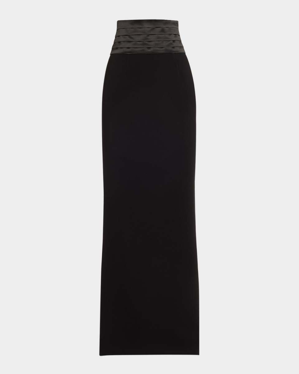 Long Cummberbund Evening Skirt